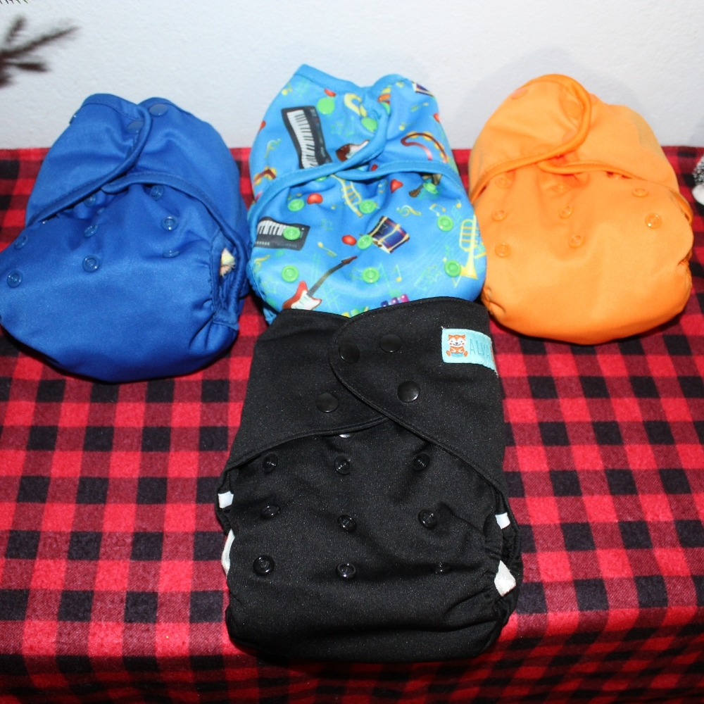 Covers, fitted diapers and one insert
